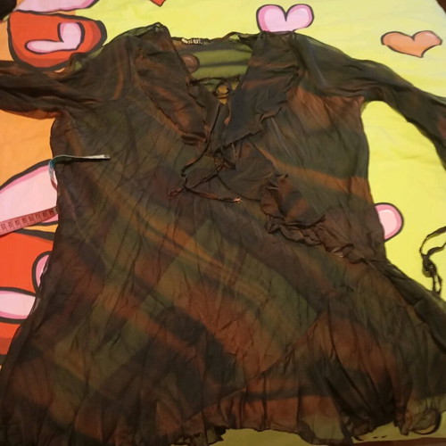Mat Fashion dress like new, brown with ruffles