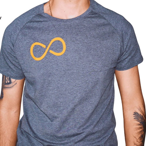 Legendary T-shirt Infinity gray new, 94% cotton 6% spandex