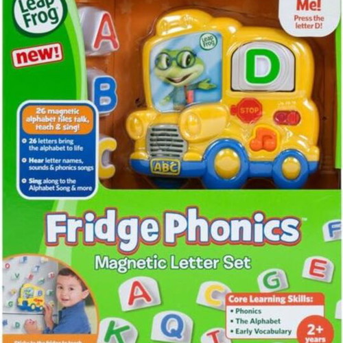 LeapFrog Fridge Phonics Magnetic Letter Set school bus toy like new