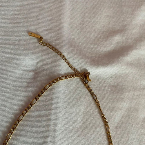 Gold charm necklace colorful like new