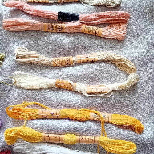 Cotton threads for embroidery like new, set of 40 pcs