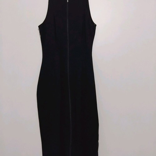 Black elastic dress knee-length size Medium like new