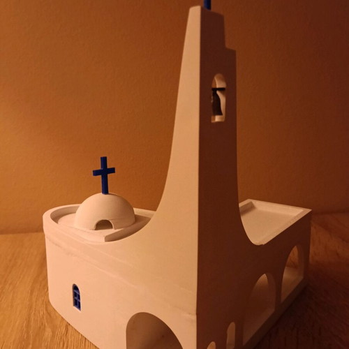 Church of Saint Nicholas of Samos like new, porcelain miniature
