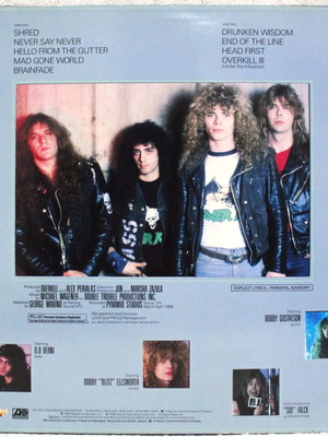 Overkill Under The Influence βινύλιο LP άλμπουμ μεταχειρισμένο, metal