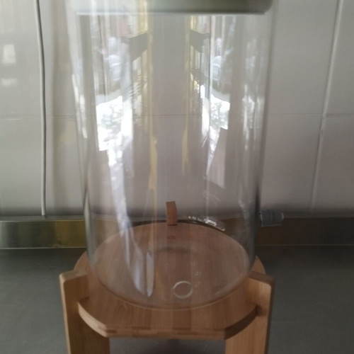 Glass beverage dispenser with tap, new