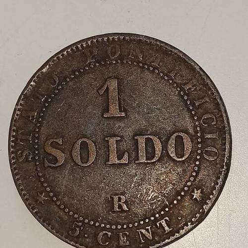 1 Soldo 1867 Papal States coin like new