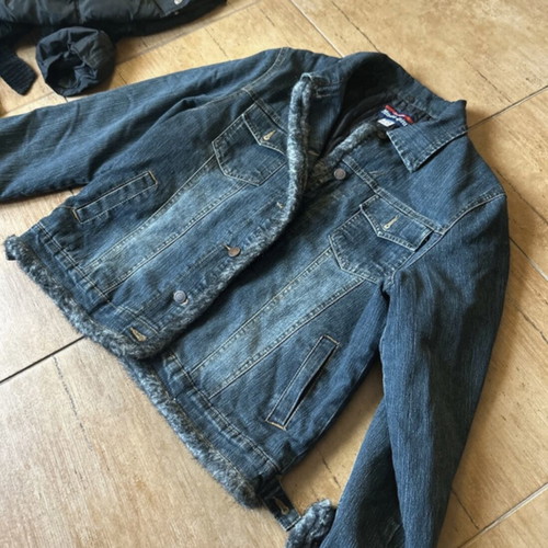 Denim jacket used, size XL, blue