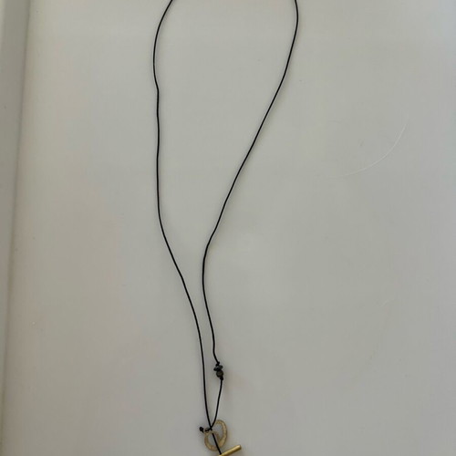 Necklace with gold-plated silver design with gold plating alteration