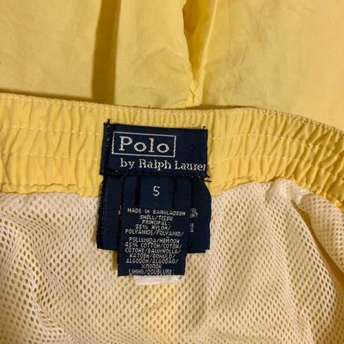Ralph Lauren boys' swim shorts used, yellow, size 110 cm, age 4-5