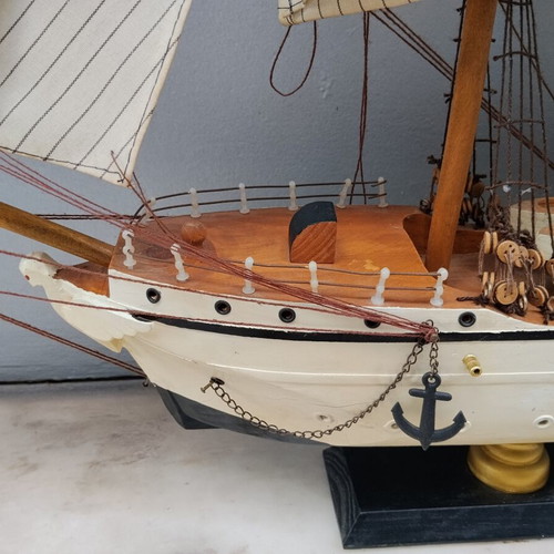 Kaiser Wichelm Wooden Ship Model refurbished