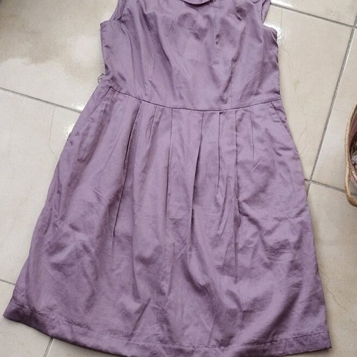 H&M summer dress used, purple lilac, cotton lining, size L