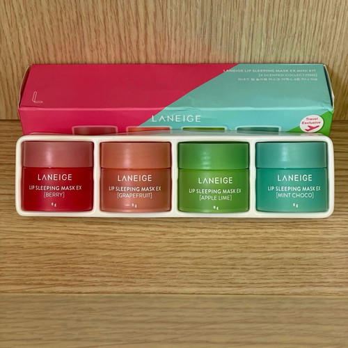 Laneige lip sleeping mask mini kit new, 4 scents, 8g each