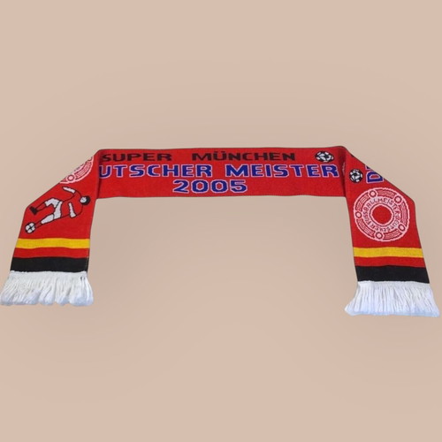 Germany Team Munchen Football Scarf Deutsche Meister Fussball Knit 2005 like new