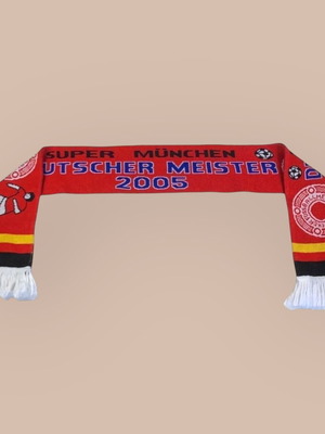 Germany Team Munchen Football Scarf Deutsche Meister Fussball Knit 2005 like new