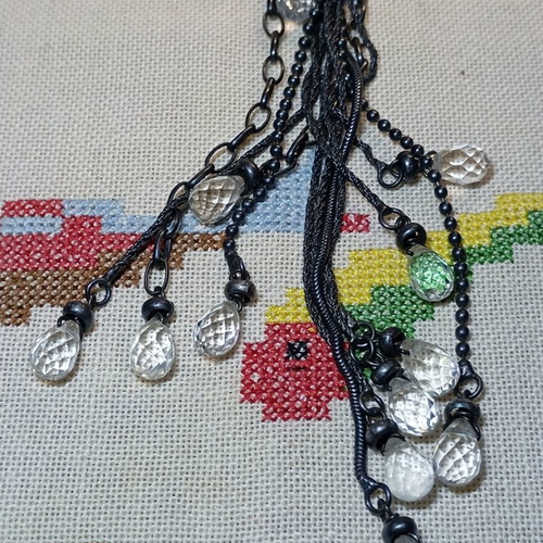 Oxette silver 925 necklace used with crystals