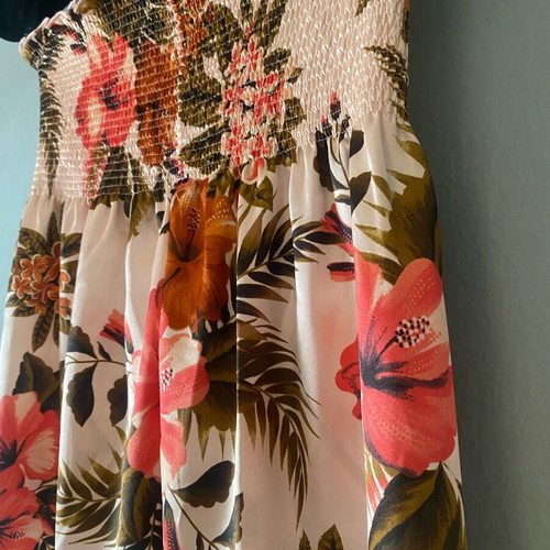 Italian mini dress Denny Rose XS/S like new, colorful, strapless with smocking