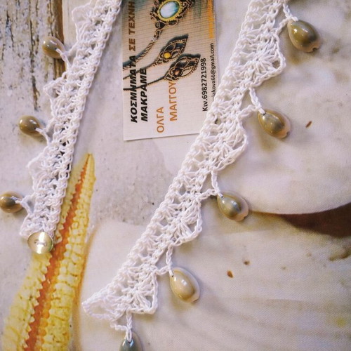 Barefoot jewelry for feet with shells new, white and gray