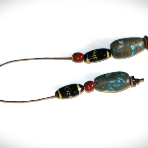 Indico Jewells handmade worry beads with turquoise and lapis lazuli porcelain beads