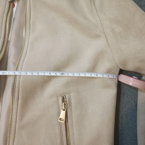 Sinsay beige jacket new, eco suede, size XS