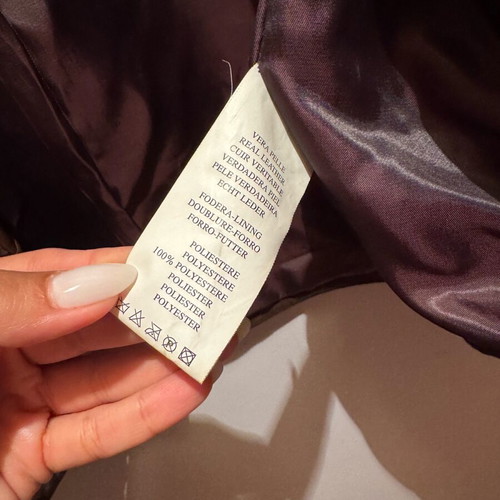 Rebecca Blu leather coat with detachable collar like new, brown, size M