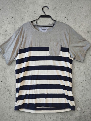 Bergans of Norway Lyngor Tee men's striped t-shirt XL like new, gray