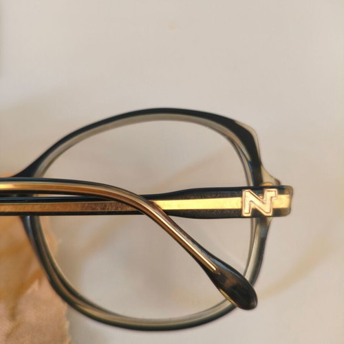 Nina Ricci Vintage 1970s Handmade Glasses like new, black and gold