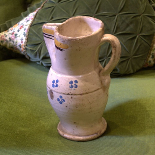 Antique Handcrafted Apulian Ceramic Jug used