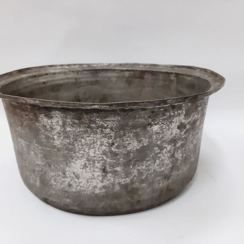 Antique Hand-Forged Copper Vessel Used, 28 cm Opening, 19th Century