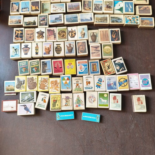 Matchboxes used, vintage 80s collection