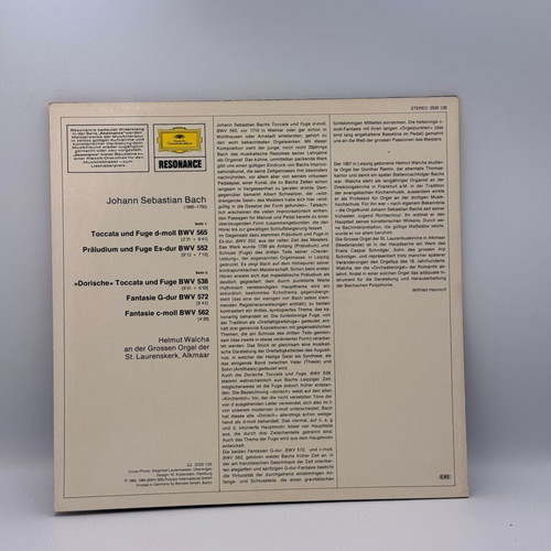 Helmut Walcha Spielt Bach vinyl record used