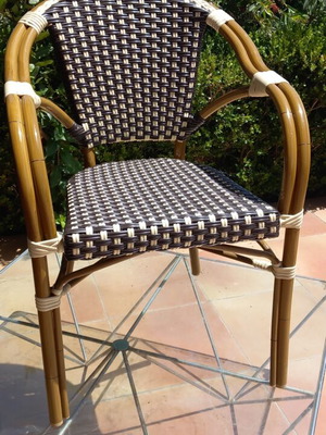 Bistro chairs like new, pack of 50, aluminum and UV-resistant plastic