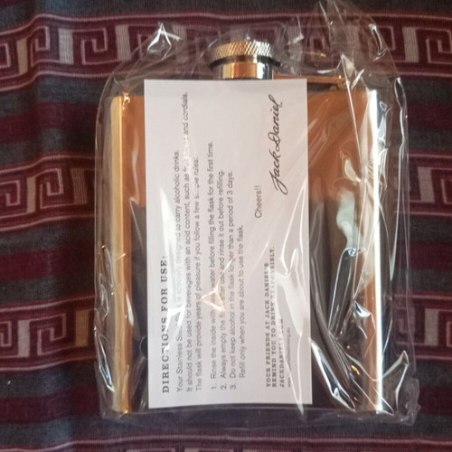Jack Daniels collectible flask new stainless steel
