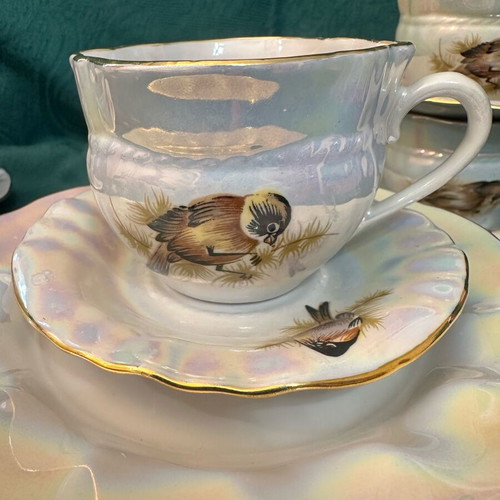 Soviet Birds Korosten Porcelain Set like new for 5 persons