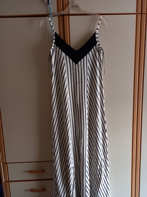 Dress new maxi S/M summer with black and white stripes
