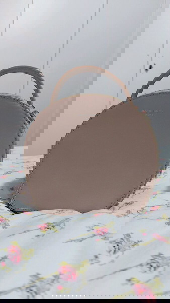 Τσαντάκι σε nude μπεζ κ ροζ χρώμα