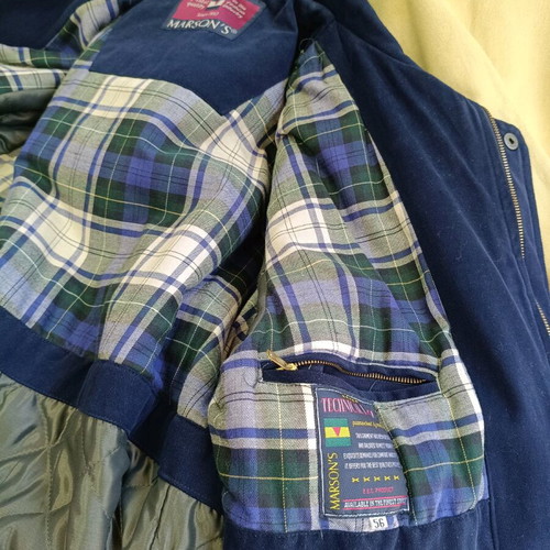 Marson's Vintage Style Men's Coat Size XXL Blue Like New