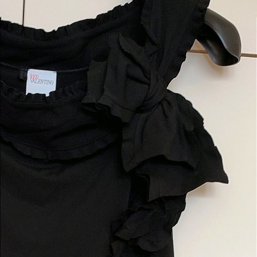 Red Valentino black off shoulder dress with bow used, size L