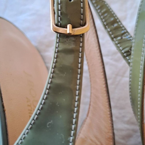J.Bournazos Women's Platform Sandals Size 36 Green like new