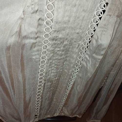 Zini silk shirt with fringes like new, size M 38 beige