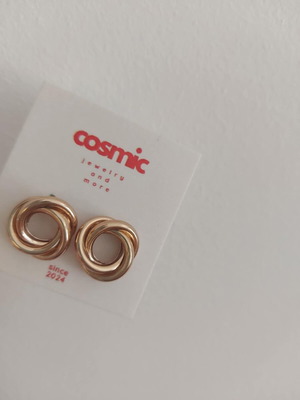 Earrings faux gold color new