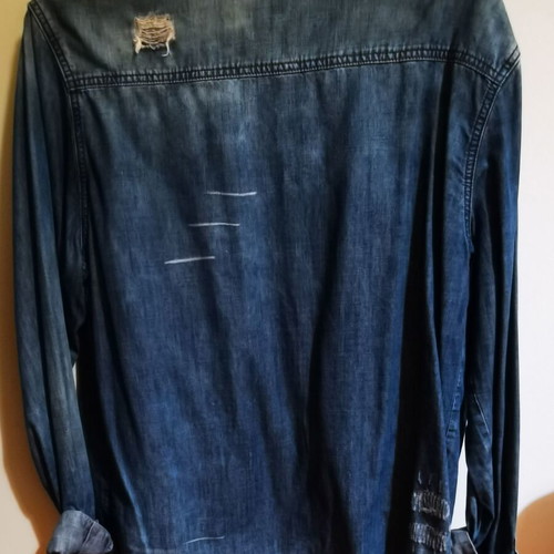 Camaro denim shirt used, size XL, blue, relaxed fit