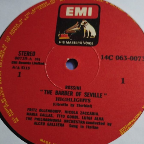 Il Barbiere Di Siviglia LP album like new, classical