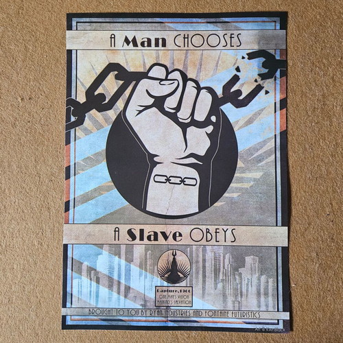 Bioshock large handmade poster made to order, A3, 200g paper
