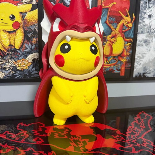 Pikachu Shiny Gyarados Poncho Figure new, multi-color print