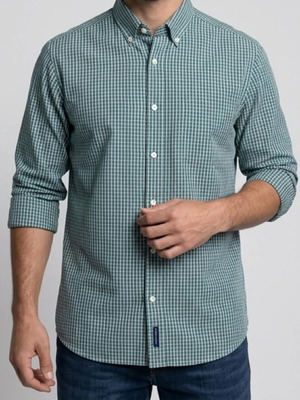 Sport shirt Oxford Company check green-blue like new