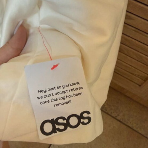 ASOS dress, white beige, size S
