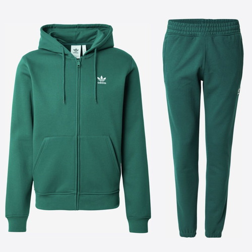 Adidas Trefoil Essentials men's tracksuit set new, size M, green