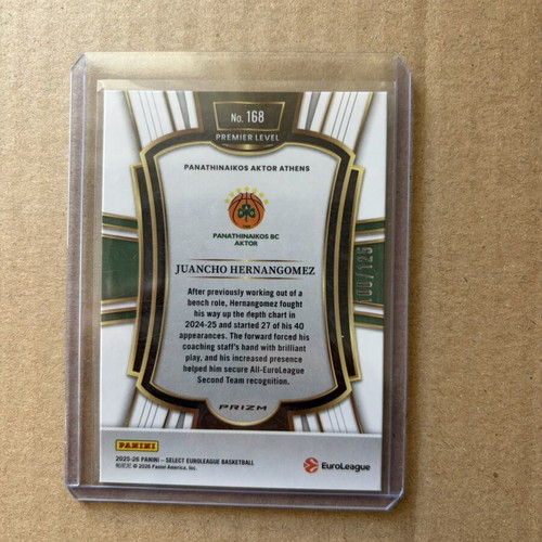 Panini EuroLeague Select Juancho Hernangomez Premier Level card like new