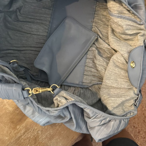 Max Mara shoulder bag like new, large soft blue