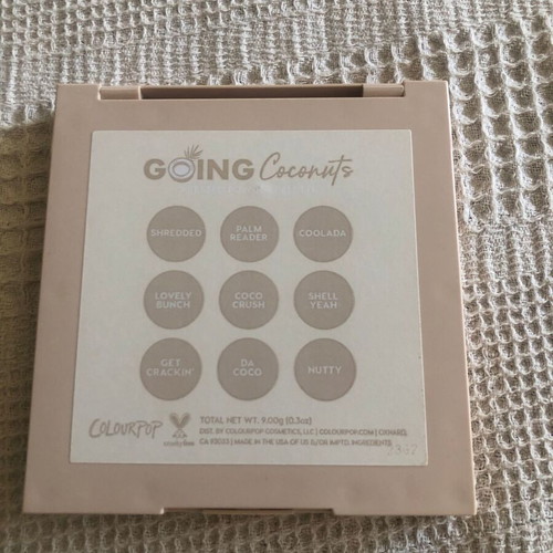 Colourpop palette 9 colors Going Coconuts like new, earthy tones